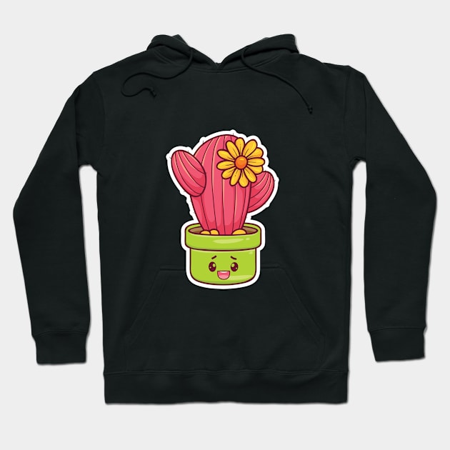 Kawaii Cactus Hoodie by OM Des